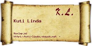 Kuti Linda névjegykártya